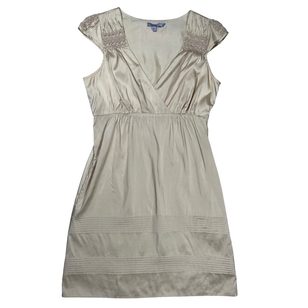 Calypso St. Barth Cream Cap-Sleeve Wrap Midi Dress